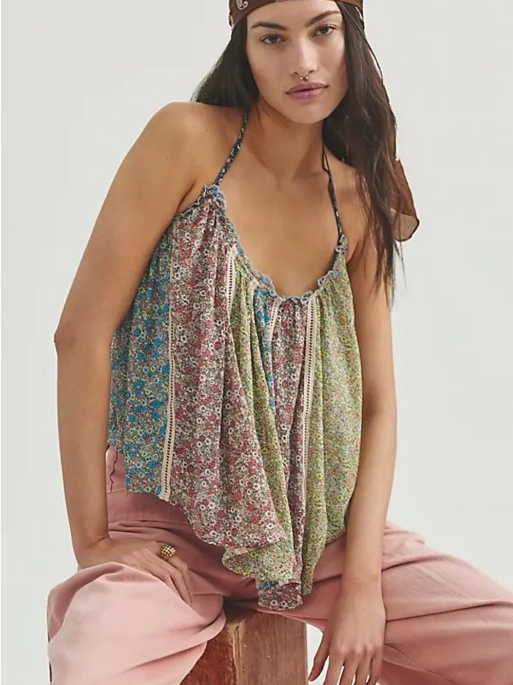 Free People Costa Printed Halter Tank - Picture 2 of 4